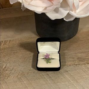 Kay Jewelers Pink & Green Flower Ring